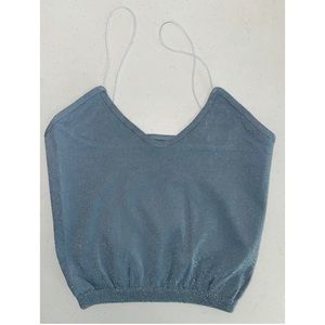 Free people seamless stretch skinny strap cropped tank